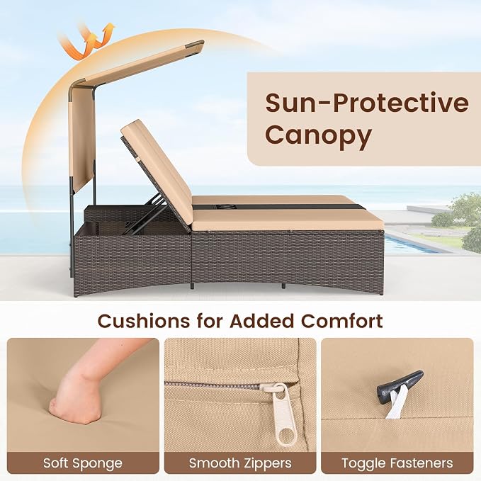 Tangkula Outdoor Rattan Daybed - Image 5