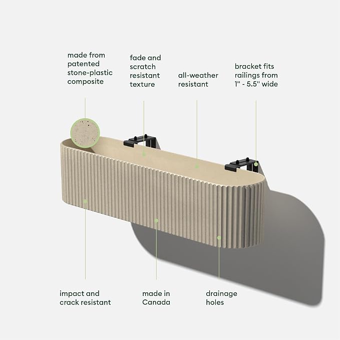 Veradek Demi Series Railing Planter - Image 2