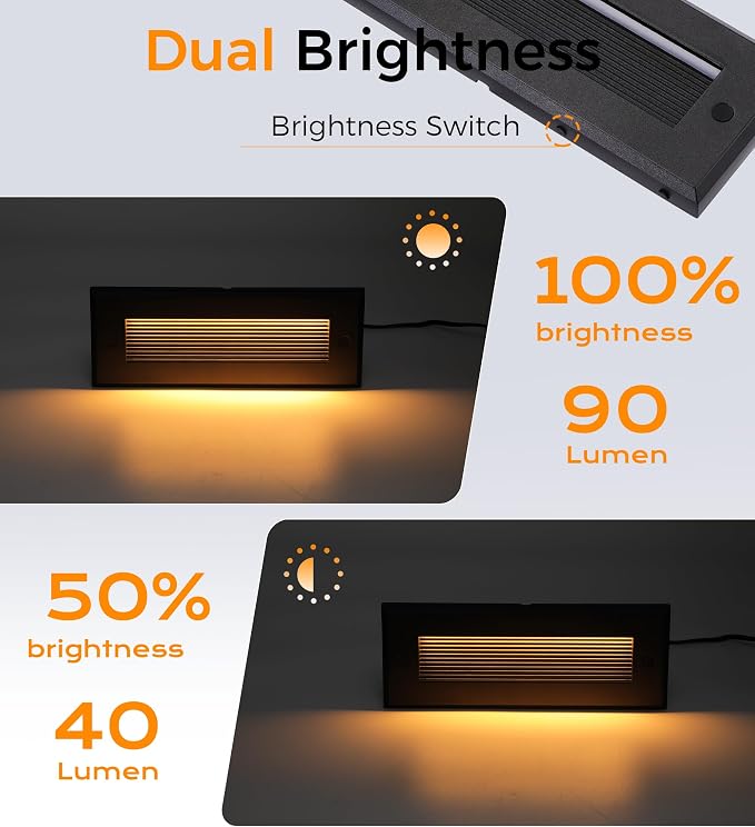 Cloudy Bay 9 Inch 5CCT Low Voltage LED Outdoor Step Lights 12V-15V 3W/5W - Image 4
