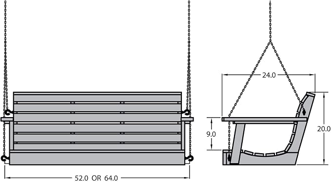 highwood Weatherly Porch Swing, 4 Feet - Image 6