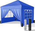10x10 Pop Up Canopy with Sidewalls, Outdoor Instant Canopy Tent with Carry Bag by Driftalia