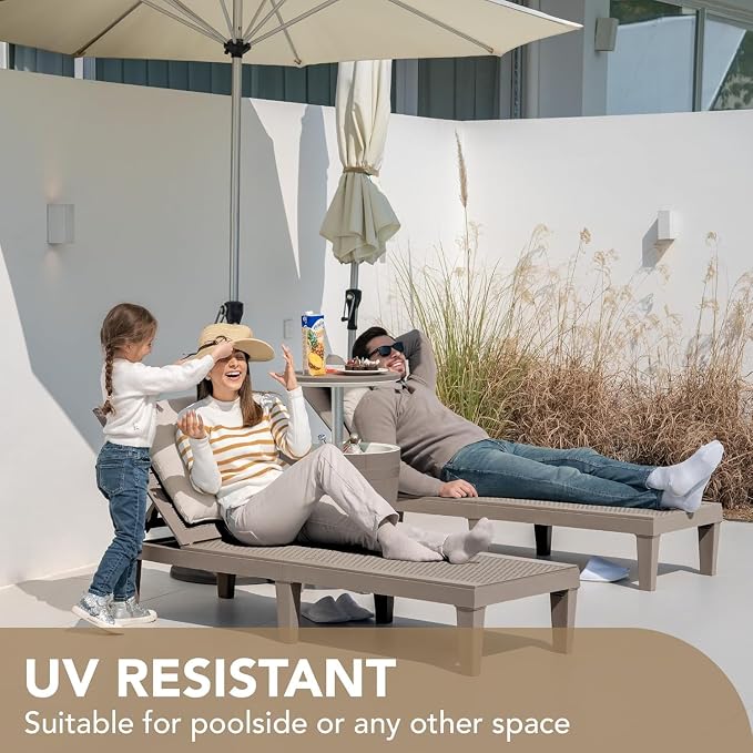 Devoko Outdoor Chaise Lounge Chair Set of 4 - Image 3