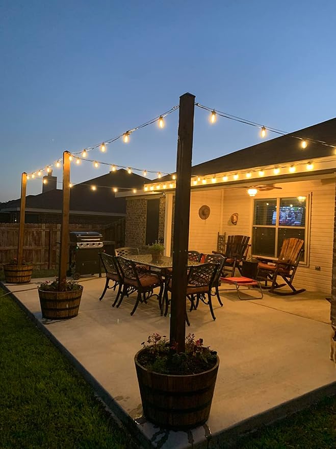 String Lights for Outside Patio 26FT IP65 Waterproof Outdoor String Lights Led - Image 5