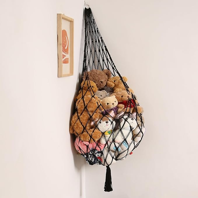 Stuffed Animal Hammock Corner Hanging Net by Amdermi