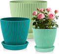 SupKing Large Plant Pots 7.5/6.7/6 Inch Set of 3, Plastic Flower Pots Planters by SupKing