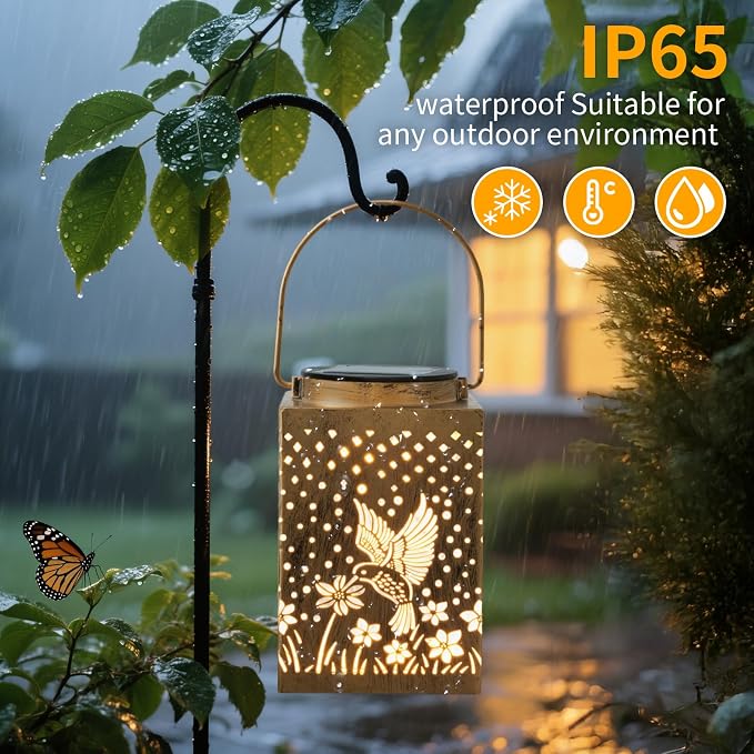 2 Pack Bronze Solar Lights Outdoor Waterproof Decorative - Image 3