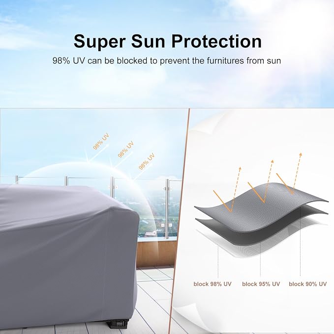 Mrrihand Heavy Duty Patio Furniture Covers, Outdoor Furniture Covers Waterproof - Image 8