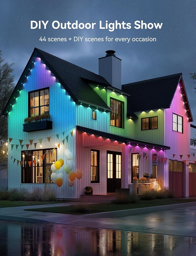 Permanent Outdoor Lights, Smart Outdoor LED String Lights, Christmas Lights RGB - Image 7