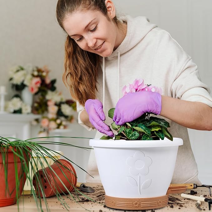 Plant Pots, Flower Pots for Indoor/Outdoor Plants, Self Watering Plastic - Image 4