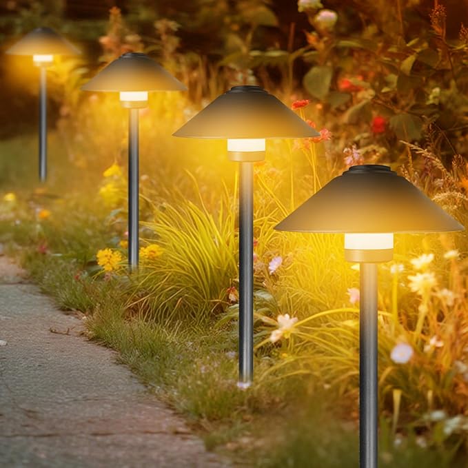 Banord 4 Pack Dusk to Dawn Outdoor Pathway Lights，Dimmable LED Landscape Path - Image 2