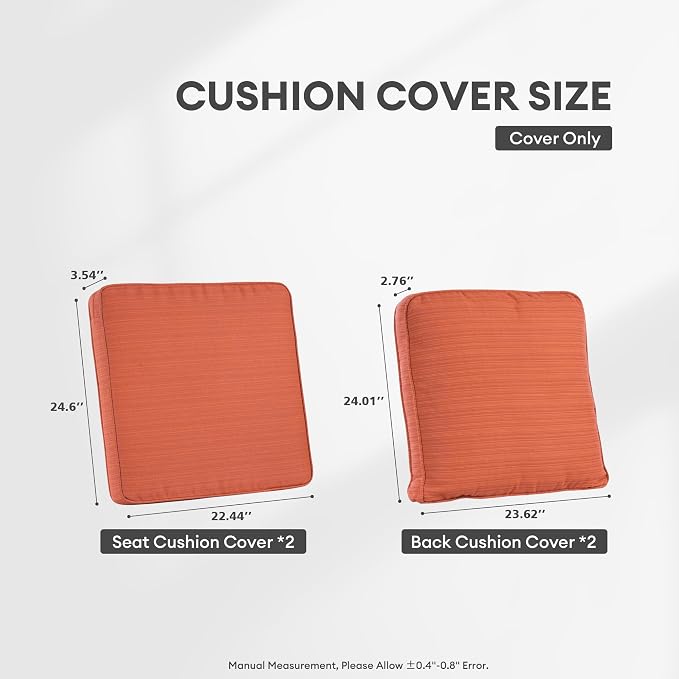 ovios Patio Cushion Covers, Waterproof Cushion Cover - Image 5