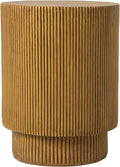 LeisureMod Modern Side Table Round Fiberstone Top Accent End Table by LeisureMod