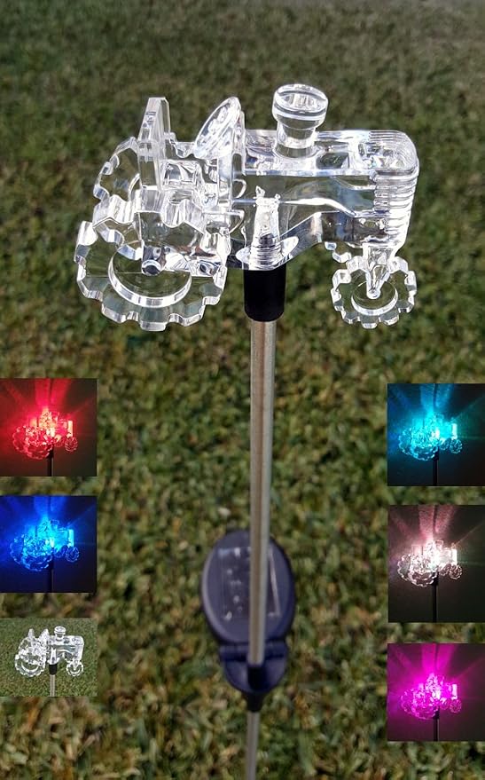 Solar Garden Stake Lights with Color Changing LED or Regular White LED by Ntertainment+House