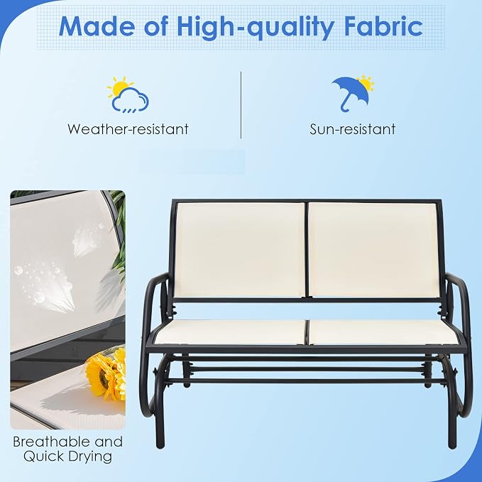 Giantex Swing Glider Chair 48 Inch - Image 4