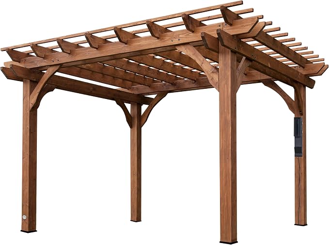 Backyard Discovery Beaumont 12' x 10' Traditional Cedar Wood Pergola Kit by BackyardDiscovery