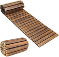 LINSHRY 12FT Wooden Garden Pathway, Outdoor Roll Out Decorative Garden Walkway by Linshry