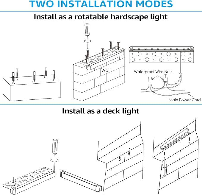 LEONLITE 8-Pack Premium Series 5CCT 12 Inch Hardscape Lighting Low Voltage LED - Image 6