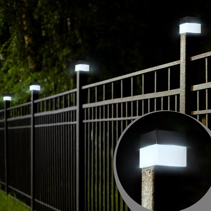 20 Pack Solar Fence Post Cap Lights 2 x 2 Inches Solar Fence Post Caps Lights - Image 7