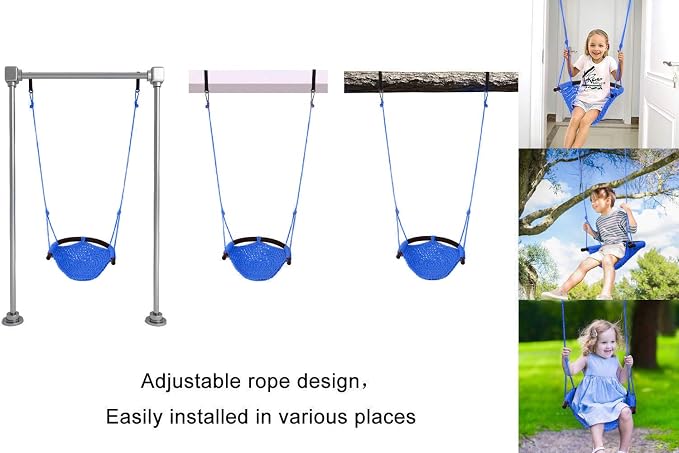 Swing Seat for Kids Heavy Duty Rope Play Secure Children Swing Set, Playground - Image 4