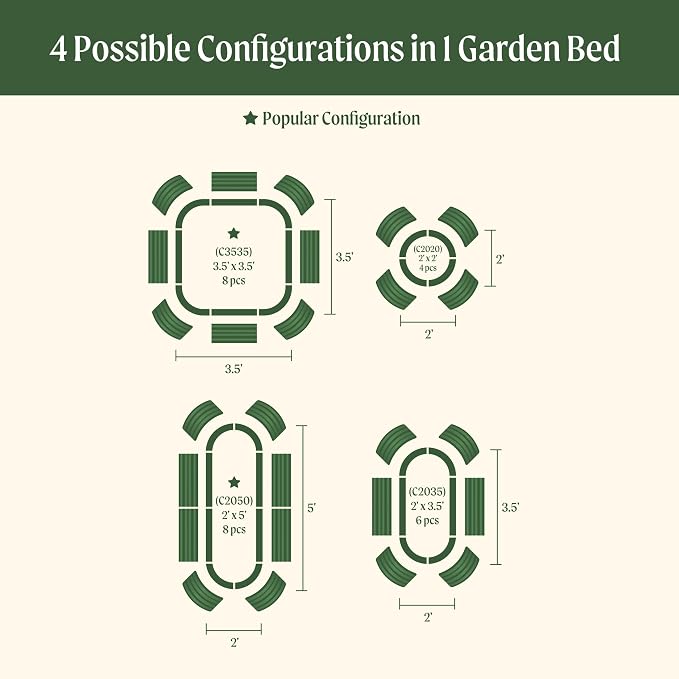 32" Extra Tall Raised Garden Bed Kits, 3.5 x 3.5 x 2.7ft Raised Planter Box - Image 3