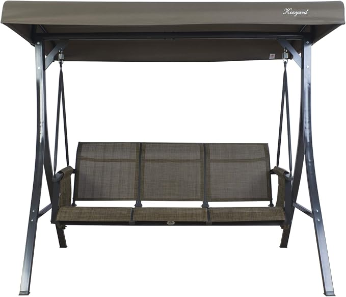 Kozyard Brenda 3-Seat Outdoor Porch Swing Glider, Patio Swing - Image 4