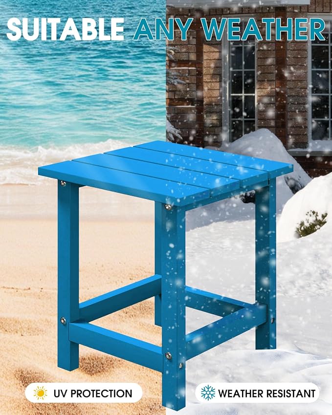 MUCHENGHY Adirondack Outdoor Side Table, 14.7" Patio Side Table Weather - Image 7