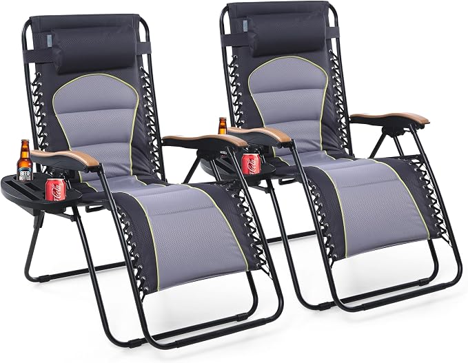 Sophia & William XXL Zero Gravity Chair Set of 2, Oversized Gravity Recliner by SophiaWilliam