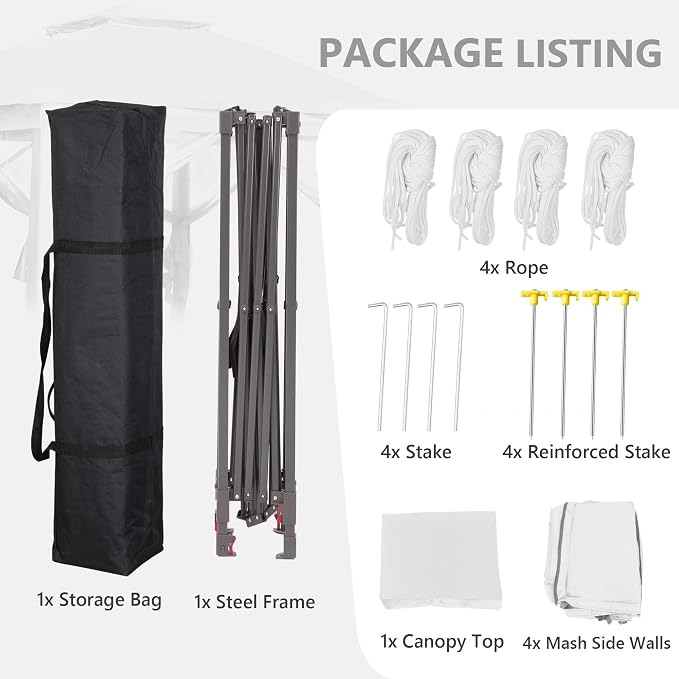 GDY 11x11 Pop Up Canopy Tent, Outdoor Canopy - Image 6