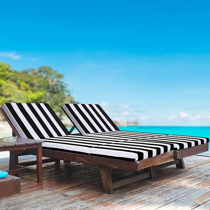 Pinkunn Chaise Lounge Cushion Waterproof Outdoor Lounge Chair Cushions 21 x 72 - Image 6