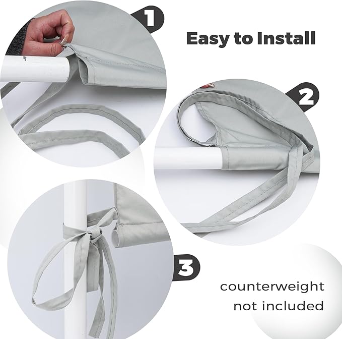 17x6.8 Ft Universal Pergola Replacement Canopy, Outdoor Canopy Shade Cover - Image 4