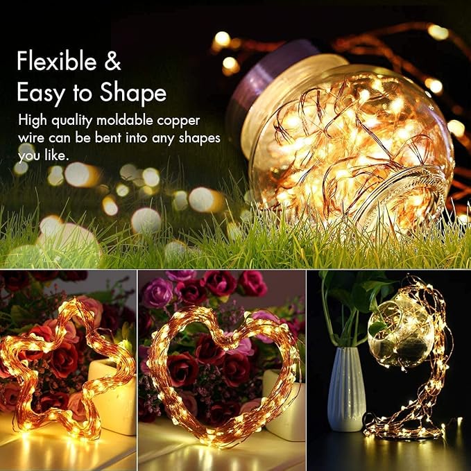 Lezonic Solar Fairy Lights, 2 Pack 240 LED Outdoor Waterproof 24M/80Ft 8 Modes - Image 4