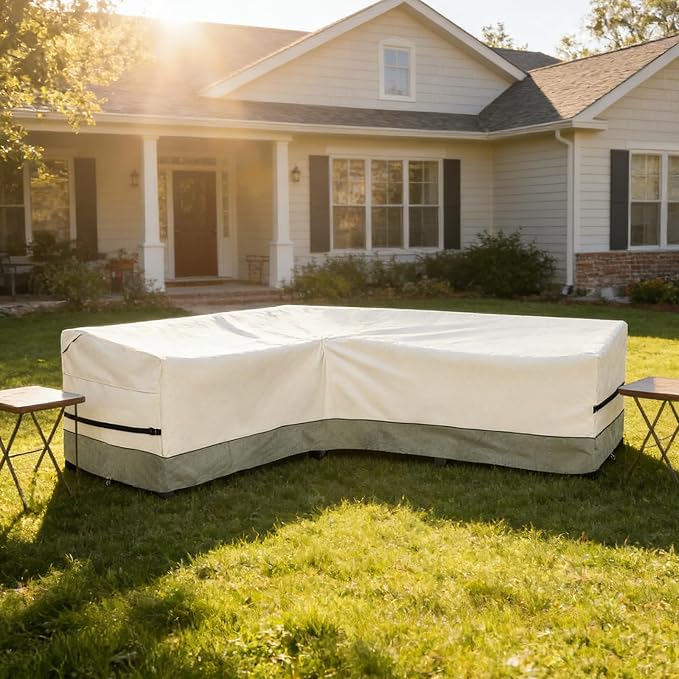 okcool Outdoor Sectional Sofa Cover Waterproof-L-Shaped Patio Furniture Covers - Image 6