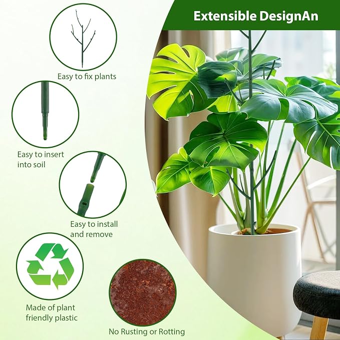 6 Pack Stackable Monstera Plant Support, Plant Stakes - Image 5
