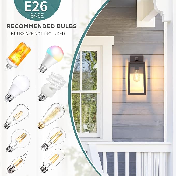 MAXvolador Outdoor Wall Lantern, Large Exterior Waterproof Wall Sconce Light - Image 4