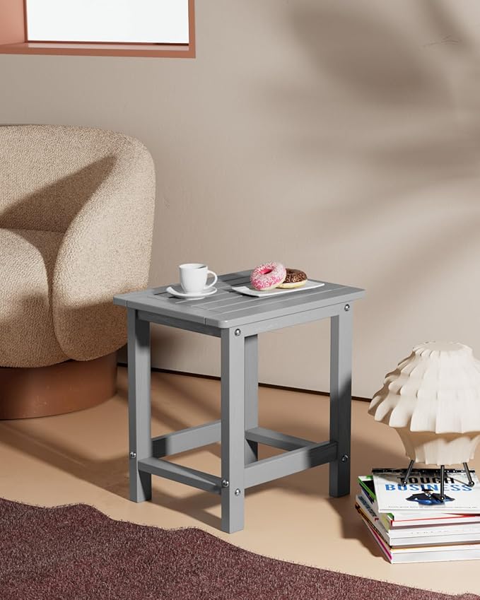 YEFU Outdoor Side Table for Patio: 16" HIPS Weather - Image 2