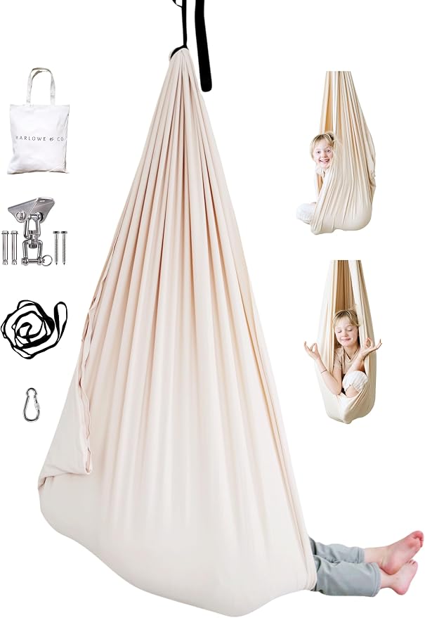 Marlowe & Co Indoor Outdoor Double Layer Cotton Sensory Compression Swing by MarloweCo