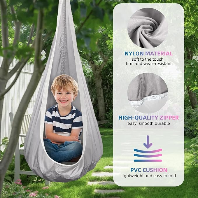 Kids Swing Seat Hammock Chair Indoor Outdoor Hanging Chair - Image 5