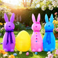 DomKom 6FT Long Easter Inflatable Bunny Outdoor Decorations, Build-in LED by DomKom