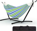 2 Person Hammocks with Stand for Outside, Double Hammocks Portable Space Saving by Garvee