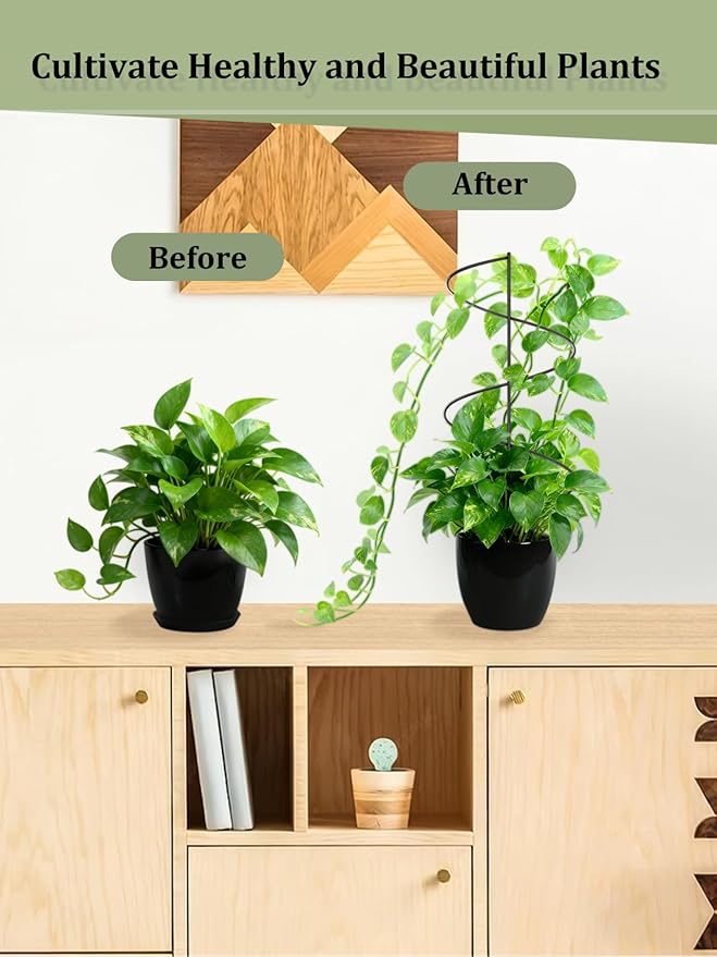 4 Pack Small Wavy Trellis for Potted Plants Indoor, 15 in Garden Trellis for - Image 5