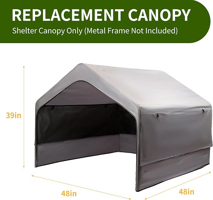 Extra Large Outdoor Dog Tent Replacement Canopy, Big Dog Shade Shelter - Image 3