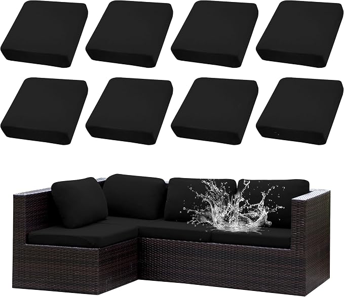 Outdoor Cushion Covers Set, Replacement by SUKAIKEQA