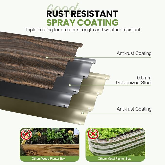 G GOOD GAIN Round Raised Garden Bed - Image 4