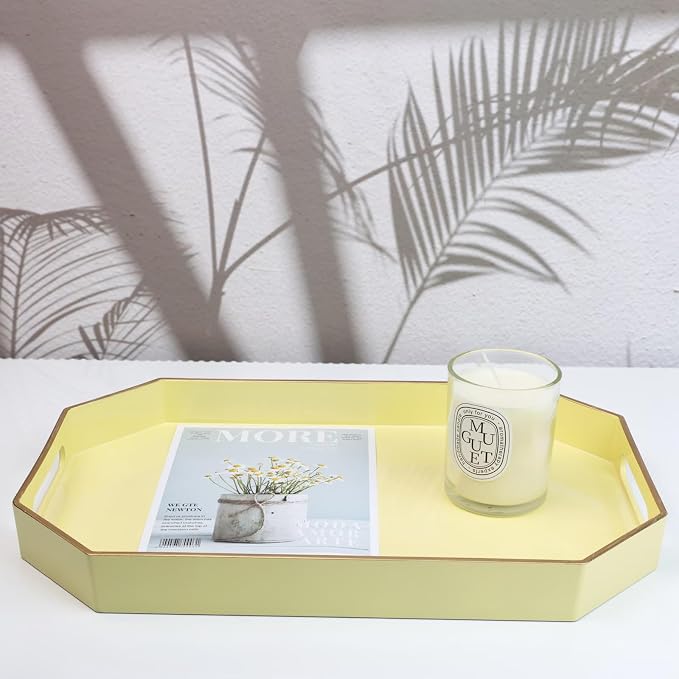 Spsyrine Yellow Plastic Serving Tray - Image 2