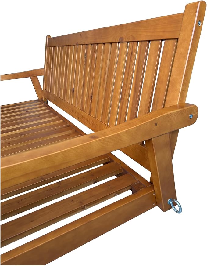 6 FT Wooden Porch Swing Bed - Image 7