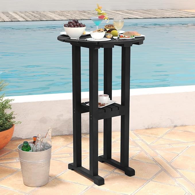 Sundale Outdoor 39 Inches Height Adirondack Bar Table, Patio HDPE Pub Height - Image 2