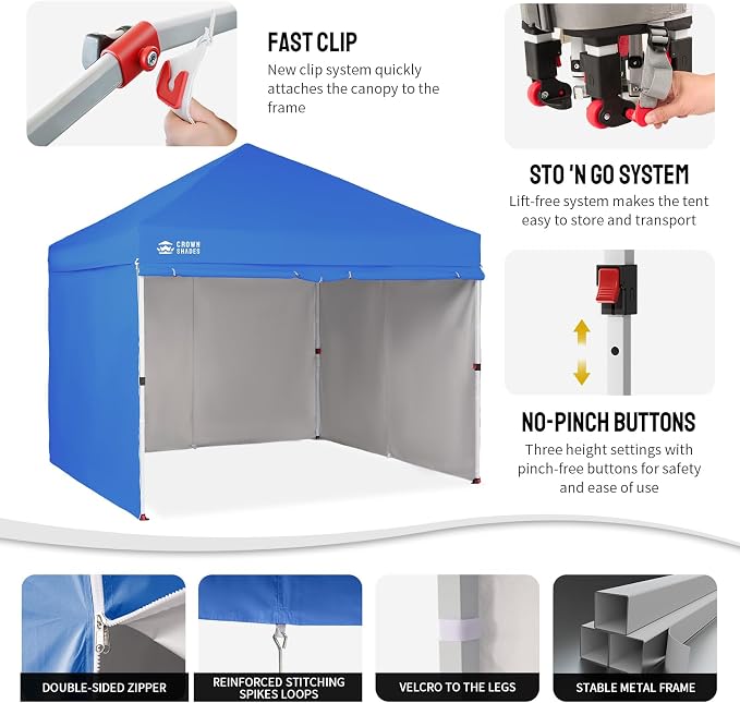 CROWN SHADES 10X10 Comercial Instant Canopy Pop Up Tent - Image 5