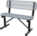 4 Feet Steel Park Bench for Outside, Outdoor Bench by Sunnibety