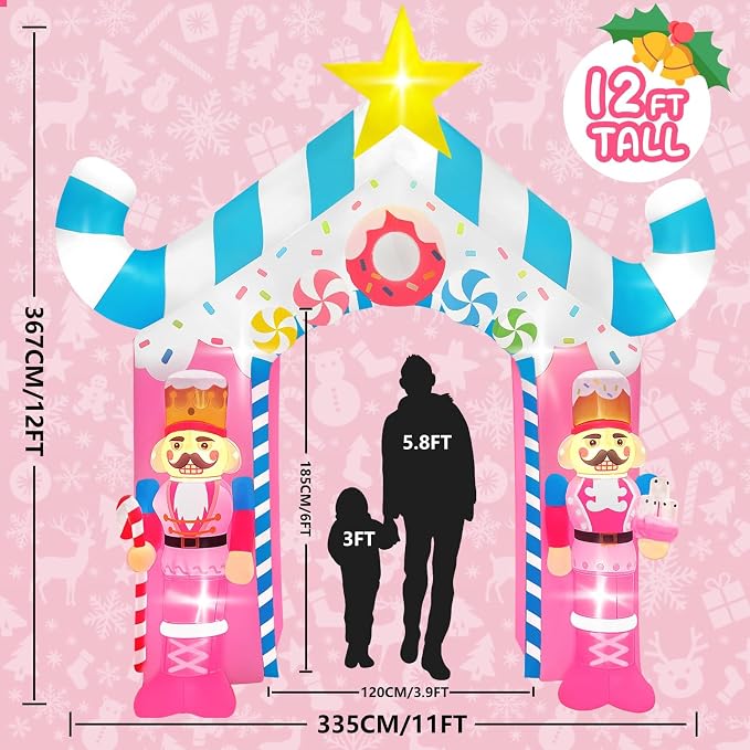 12FT Christmas Inflatable Archway - Image 2