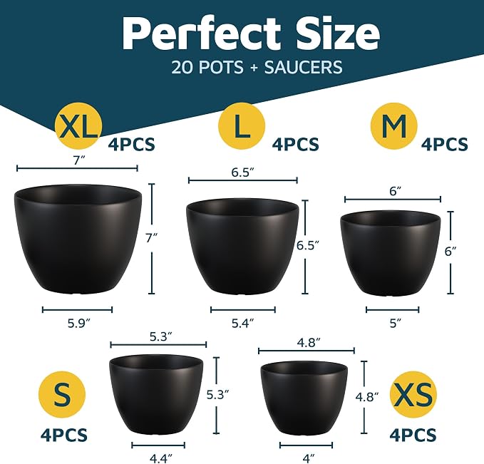 Lifemaster Plant Pots with Multi Drainage Holes - Image 2